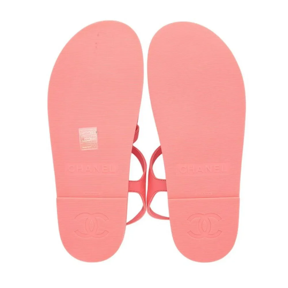 Chanel Lambskin Gladiator Espadrille Sandals - Size 9 / 39